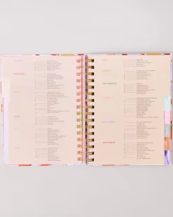 ban.do Medium 17-Month Academic Planner - Pink Tile Floral^ Planners + Calendars