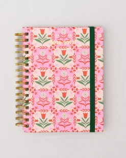 ban.do Medium 17-Month Academic Planner - Pink Tile Floral^ Planners + Calendars