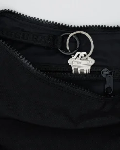 Baggu Medium Nylon Crescent Bag w/ Key Leash - Black^ Bags