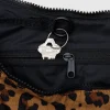 Baggu Medium Nylon Crescent Bag w/ Key Leash - Leopard^ Bags