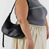 Baggu Medium Recycled Leather Crescent Bag - Black^ Bags
