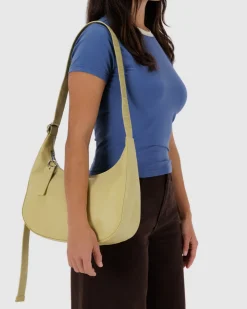 Baggu Medium Recycled Leather Crescent Bag - Straw^ Bags