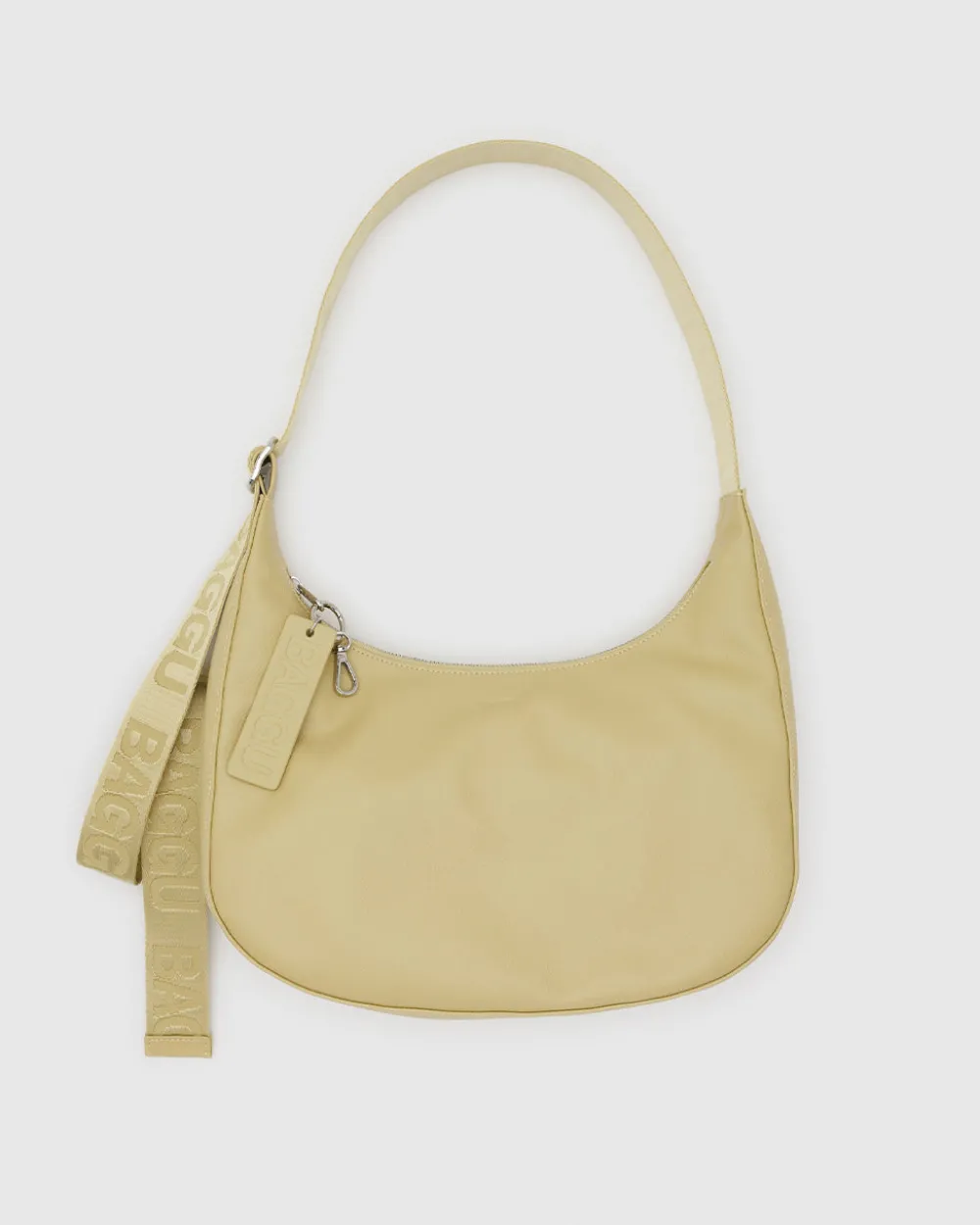 Baggu Medium Recycled Leather Crescent Bag - Straw^ Bags