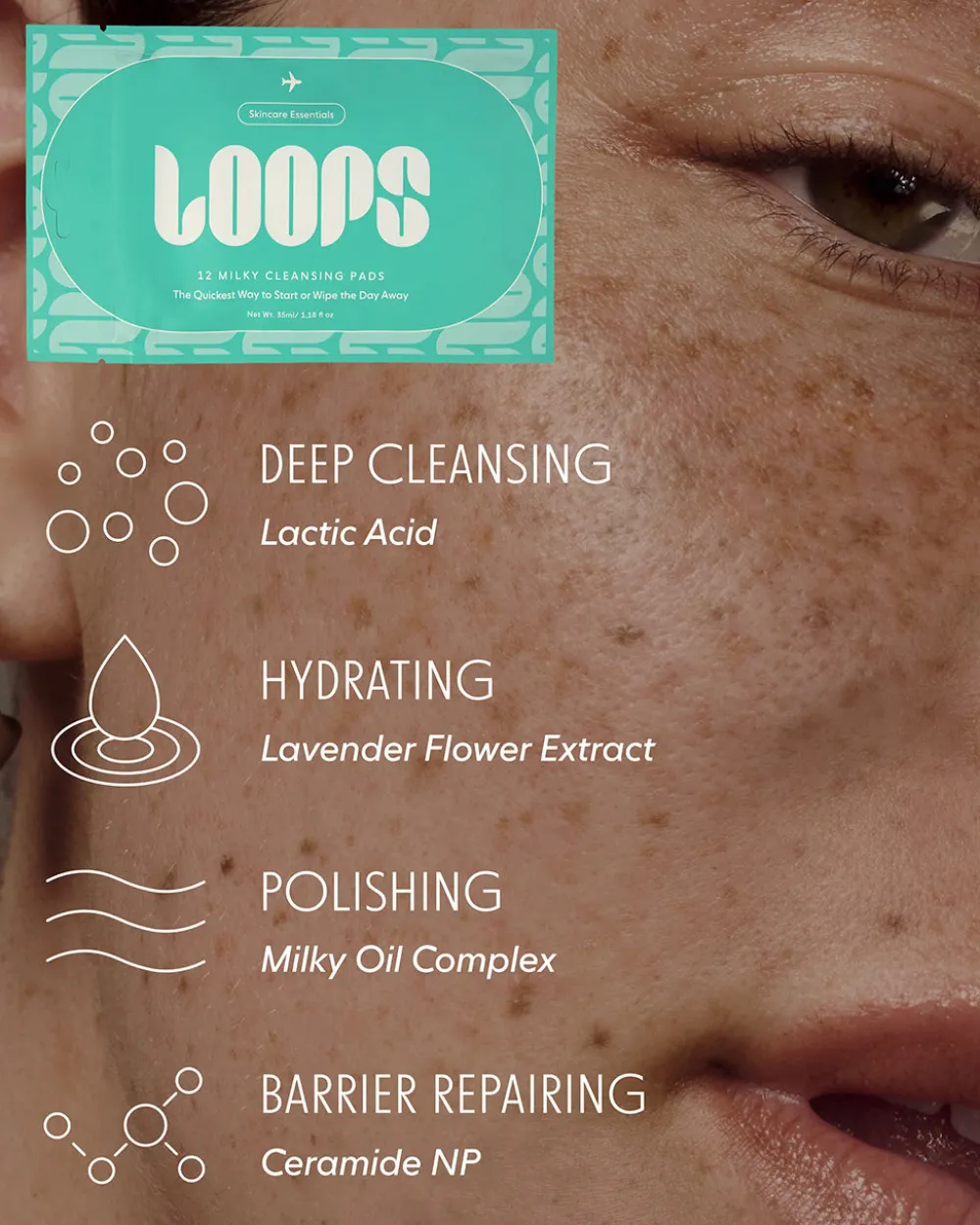 LOOPS Milky Cleanser Pads^ Bath + Body