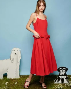 Sister Jane Minnie Bow Cami Dress - Carmin Red^ Dresses + Jumpsuits