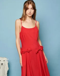 Sister Jane Minnie Bow Cami Dress - Carmin Red^ Dresses + Jumpsuits