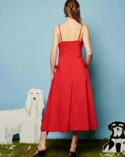Sister Jane Minnie Bow Cami Dress - Carmin Red^ Dresses + Jumpsuits