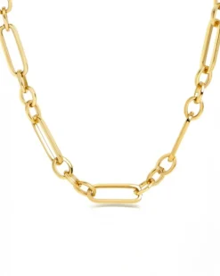 HoopLa Style Mixed Link Paperclip Necklace^ Jewelry