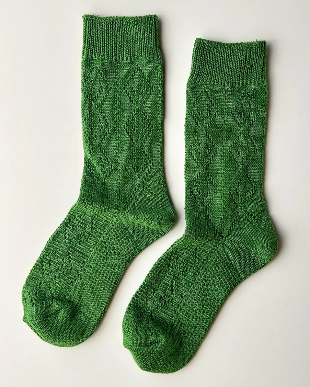 Le Bon Shoppe Modal Eyelet Socks - Palm Green^ Socks + Slippers