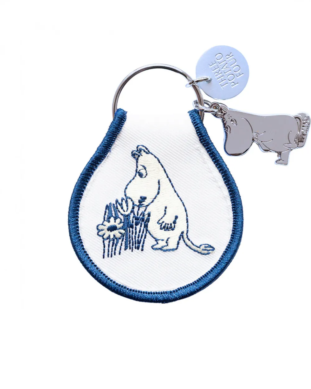 Three Potato Four Moomin Moomintroll Garden Patch Keychain + Charm^ Travel Accessories