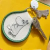 Three Potato Four Moomintroll Sitting Patch Keychain + Charm^ Travel Accessories