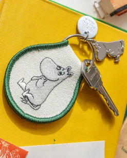 Three Potato Four Moomintroll Sitting Patch Keychain + Charm^ Travel Accessories