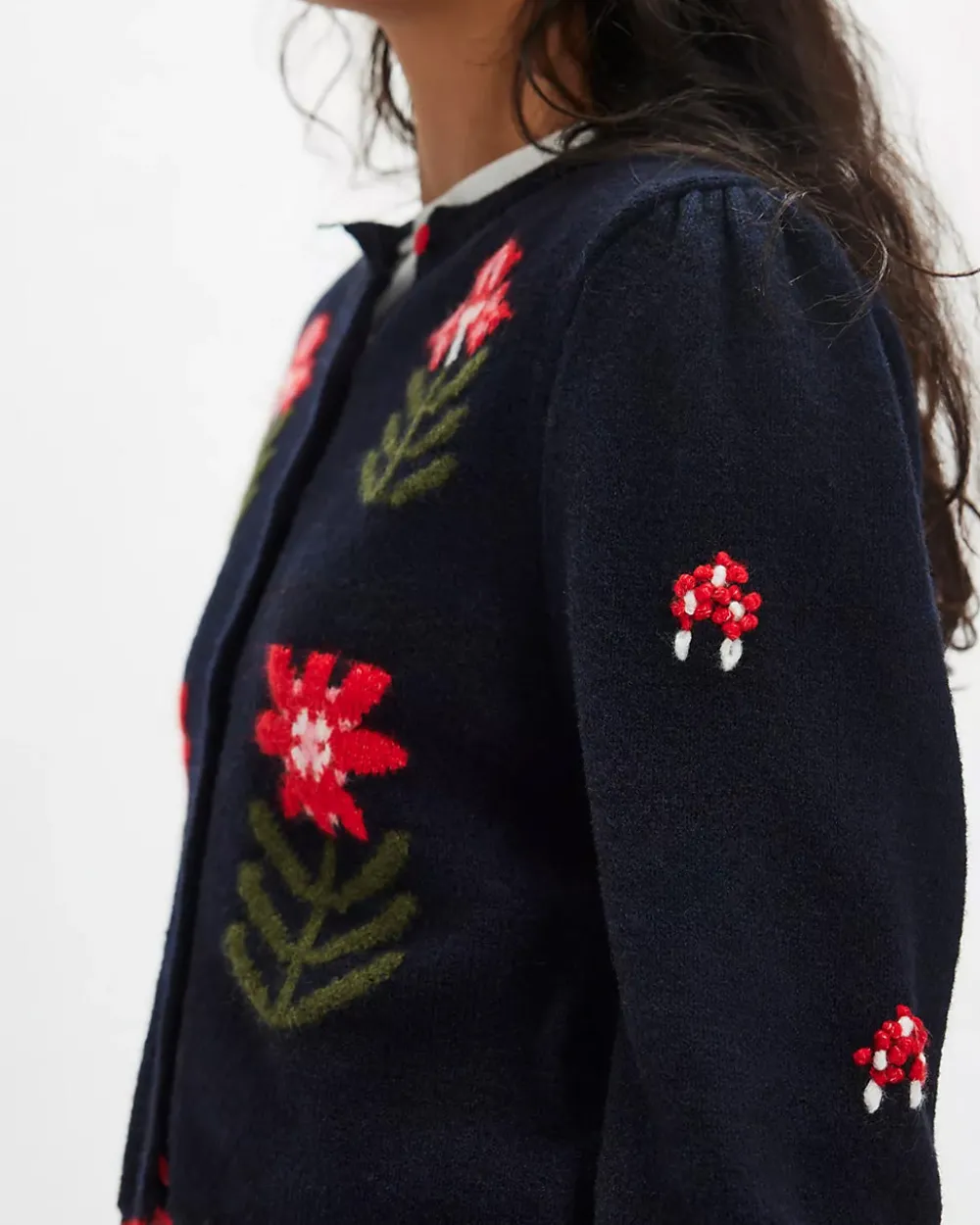 Free People Nonna Knit Cardigan - Midnight Bloom Combo^ Sweaters