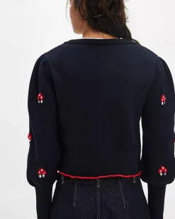 Free People Nonna Knit Cardigan - Midnight Bloom Combo^ Sweaters