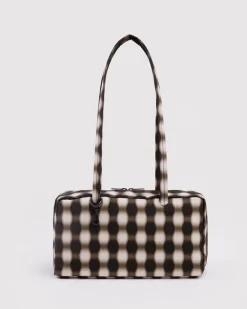 Baggu Nylon Bowler Bag - Blurred Gingham Brown^ Bags