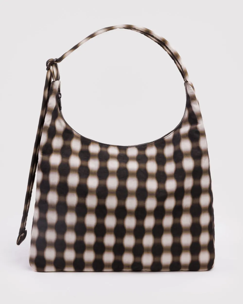 Baggu Nylon Shoulder Bag - Blurred Gingham Brown^ Bags