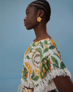 Farm Rio Off-White Biriba Blouse^ Tops