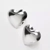 HoopLa Style Oversized Silver Puffy Heart Earrings^ Jewelry