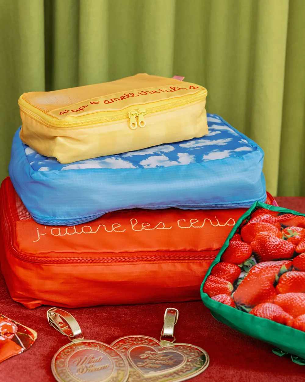 ban.do Packing Cube Set - J'adore Les Cerises^ Travel Accessories