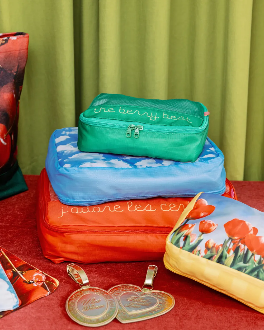 ban.do Packing Cube Set - J'adore Les Cerises^ Travel Accessories