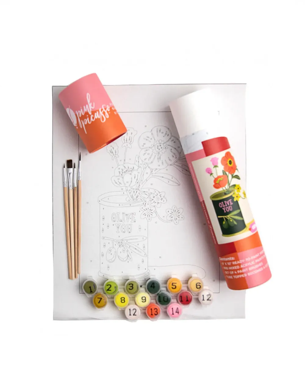 Pink Picasso Kits Paint By Numbers - Olive You^ Games + Activities