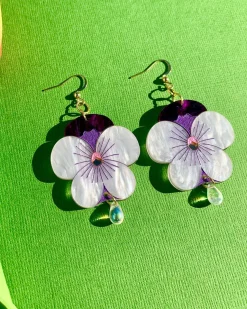 Not Picasso Pansies Earrings^ Jewelry