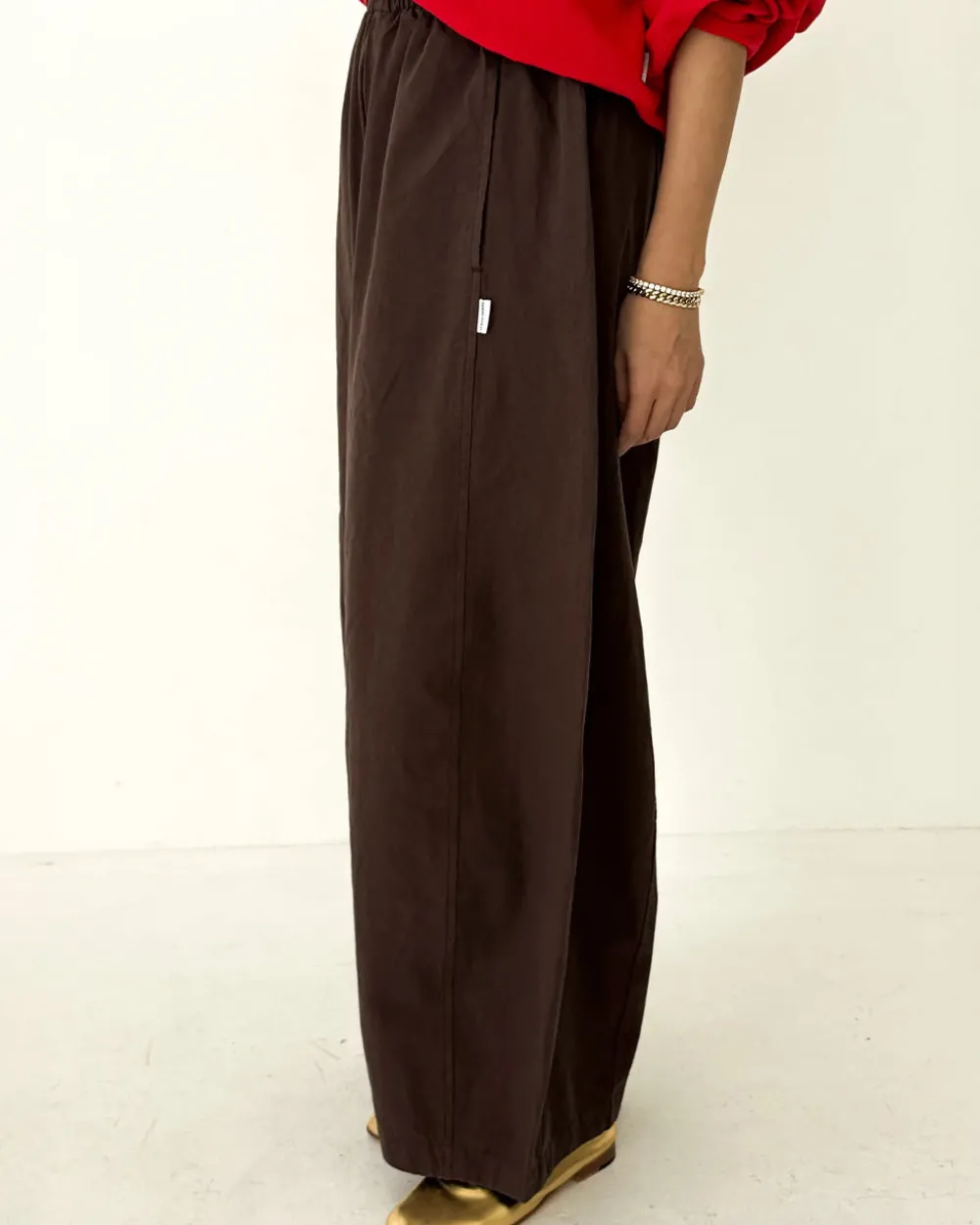 Le Bon Shoppe Parachute Pants - Dark Brown^ Bottoms