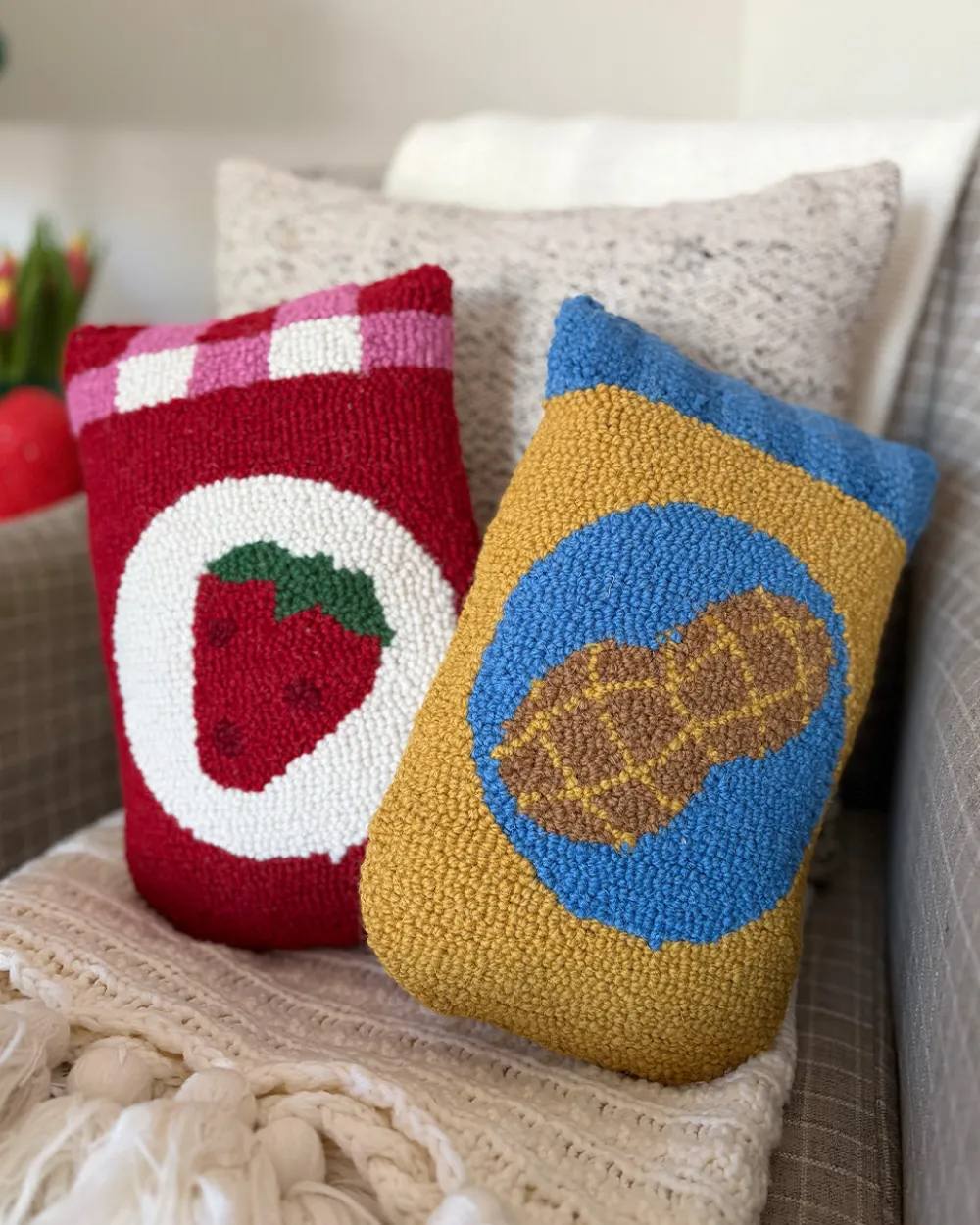 ban.do x Peking Handicraft Peanut Butter Hook Pillow^ Home + Décor