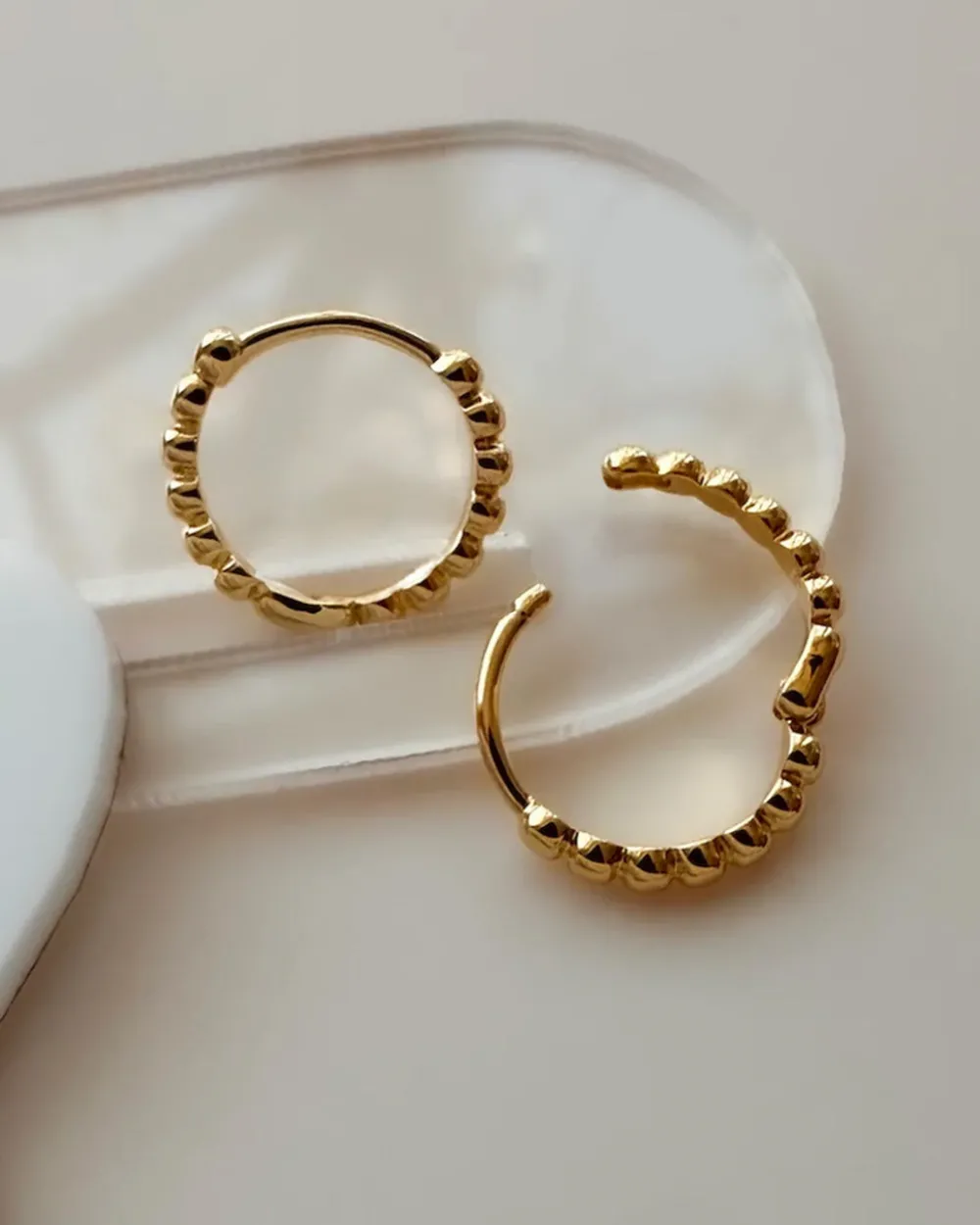 Honeycat Jewelry Pebble Hoops - Gold^ Jewelry