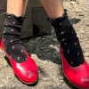 Le Bon Shoppe Petal Ruffled Hugger Crew Socks - Black Petal^ Socks + Slippers
