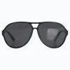 Jaxy Eyewear Phoenix Retro Polarized Aviator Sunglasses - Black^ Sunglasses