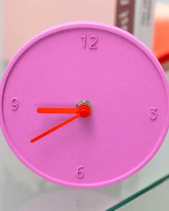 Helio Ferretti Co Pink Raw Round Clock^ Desk Accessories