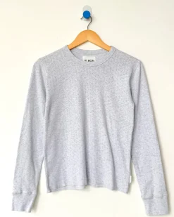 Le Bon Shoppe Pointelle Fundamental Tee - Icy Grey^ Tees + Sweatshirts