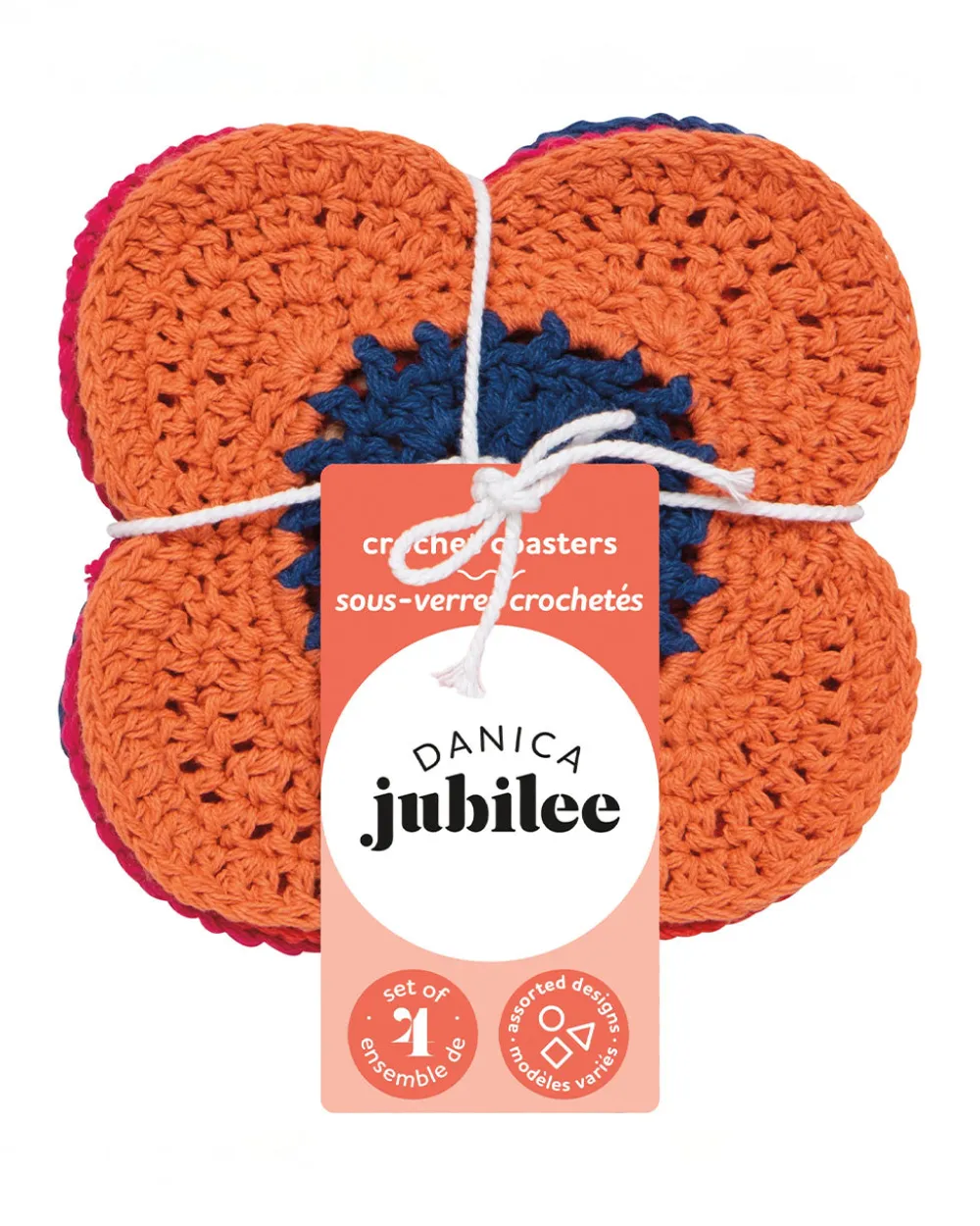 Danica Jubilee Poppy Crochet Coasters - Set of 4^ Kitchen + Bar