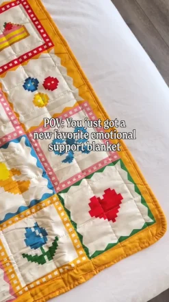 ban.do Quilted Blanket - Icons^ Home + Décor