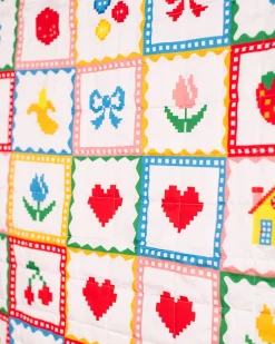 ban.do Quilted Blanket - Icons^ Home + Décor