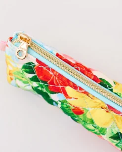 ban.do Quilted Pencil Pouch - Oil Paint Floral^ Travel Accessories|Desk Accessories