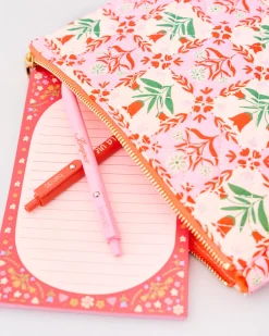 ban.do Quilted Pouch - Pink Tile Floral^ Travel Accessories