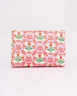 ban.do Quilted Pouch - Pink Tile Floral^ Travel Accessories