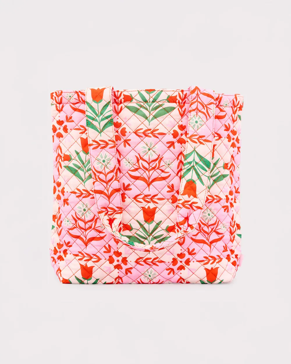 ban.do Quilted Tote - Pink Tile Floral^ Bags