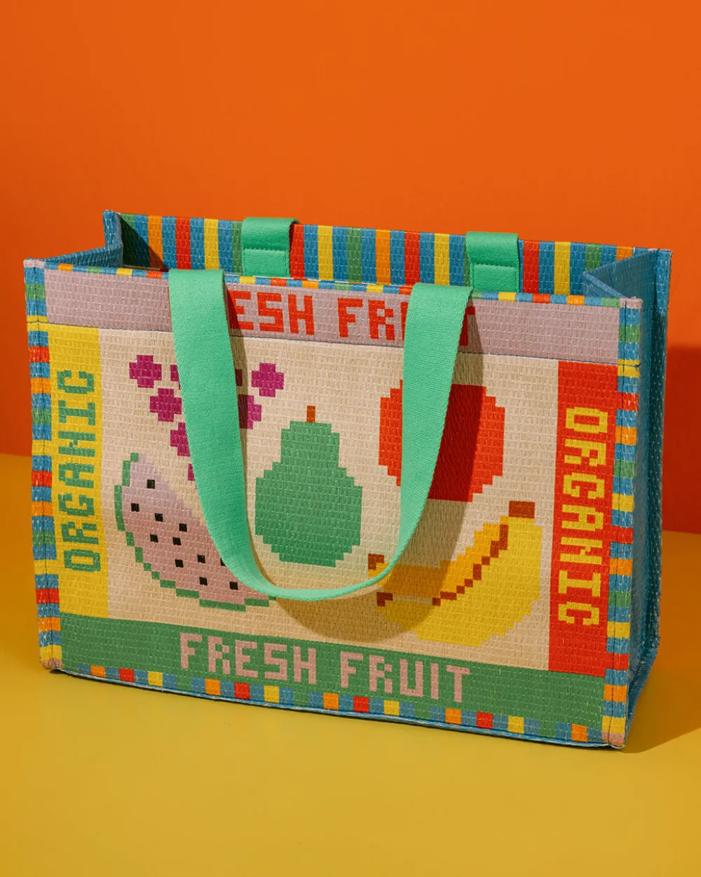 ban.do Rattan Market Bag - Fruit Tiles^ Bags