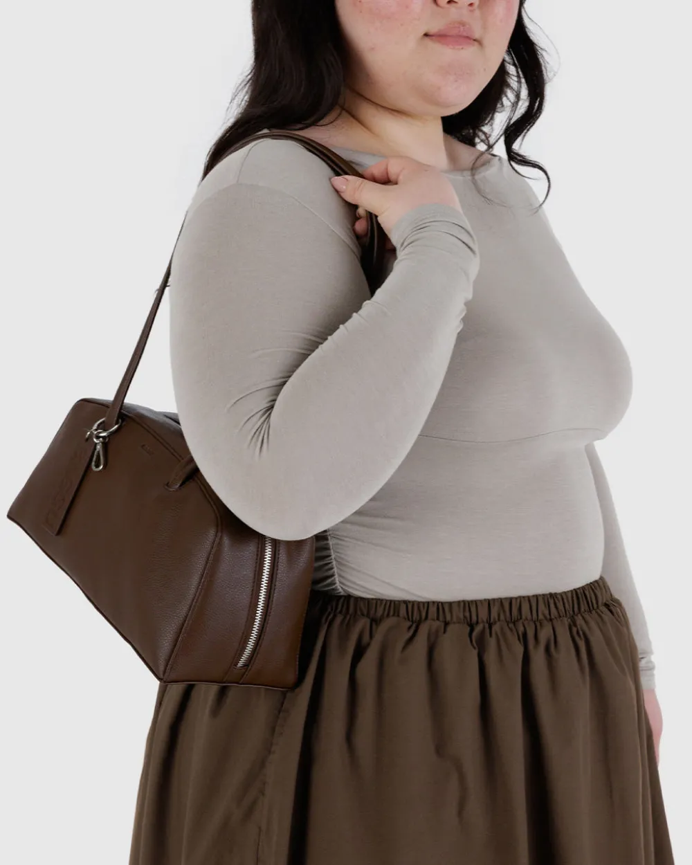 Baggu Recycled Leather Bowler Bag - Brown^ Bags
