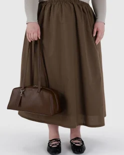 Baggu Recycled Leather Bowler Bag - Brown^ Bags