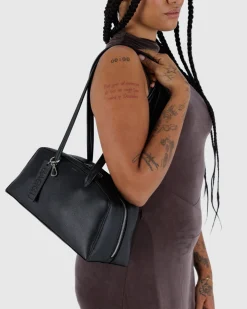 Baggu Recycled Leather Bowler Bag - Black^ Bags