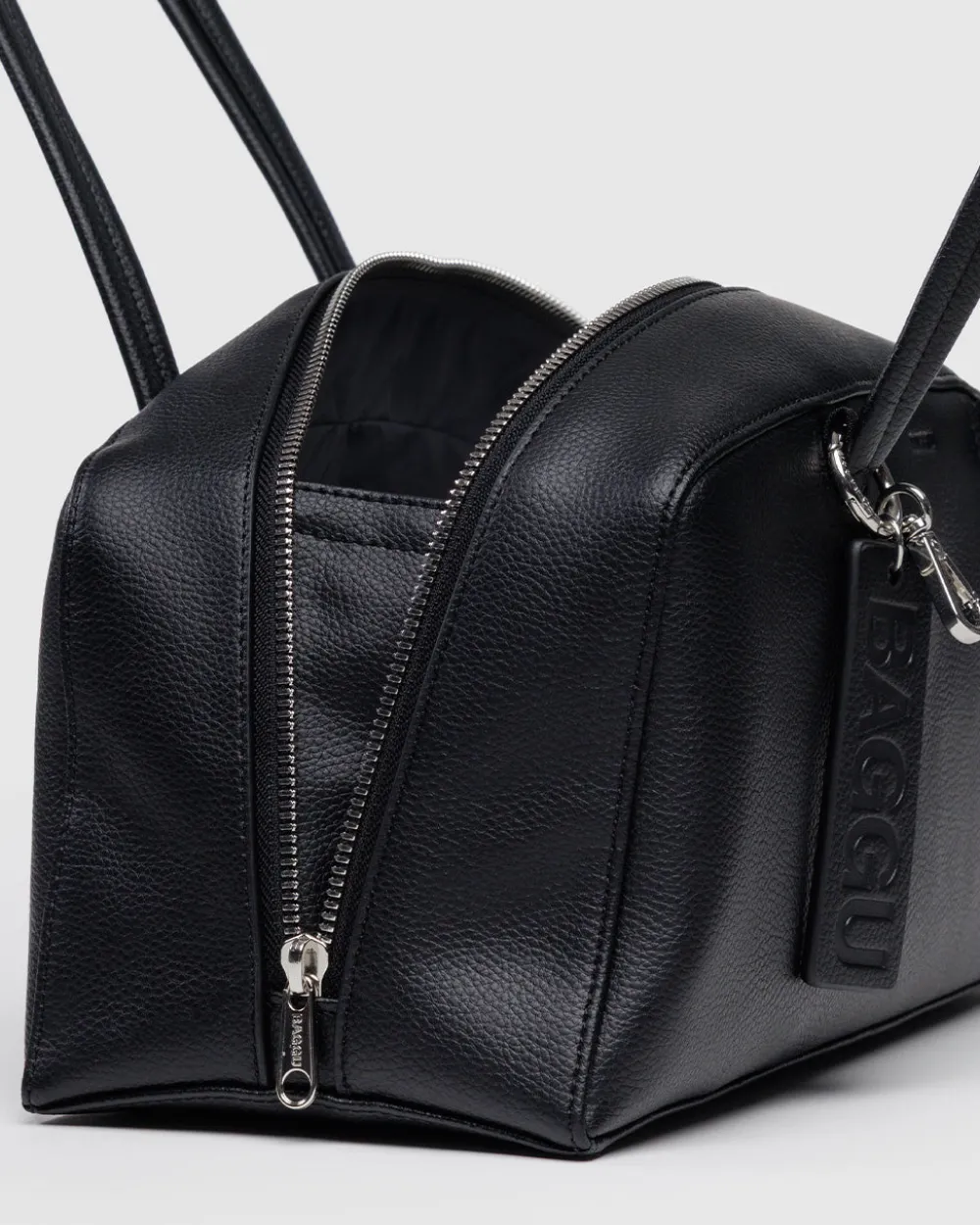 Baggu Recycled Leather Bowler Bag - Black^ Bags