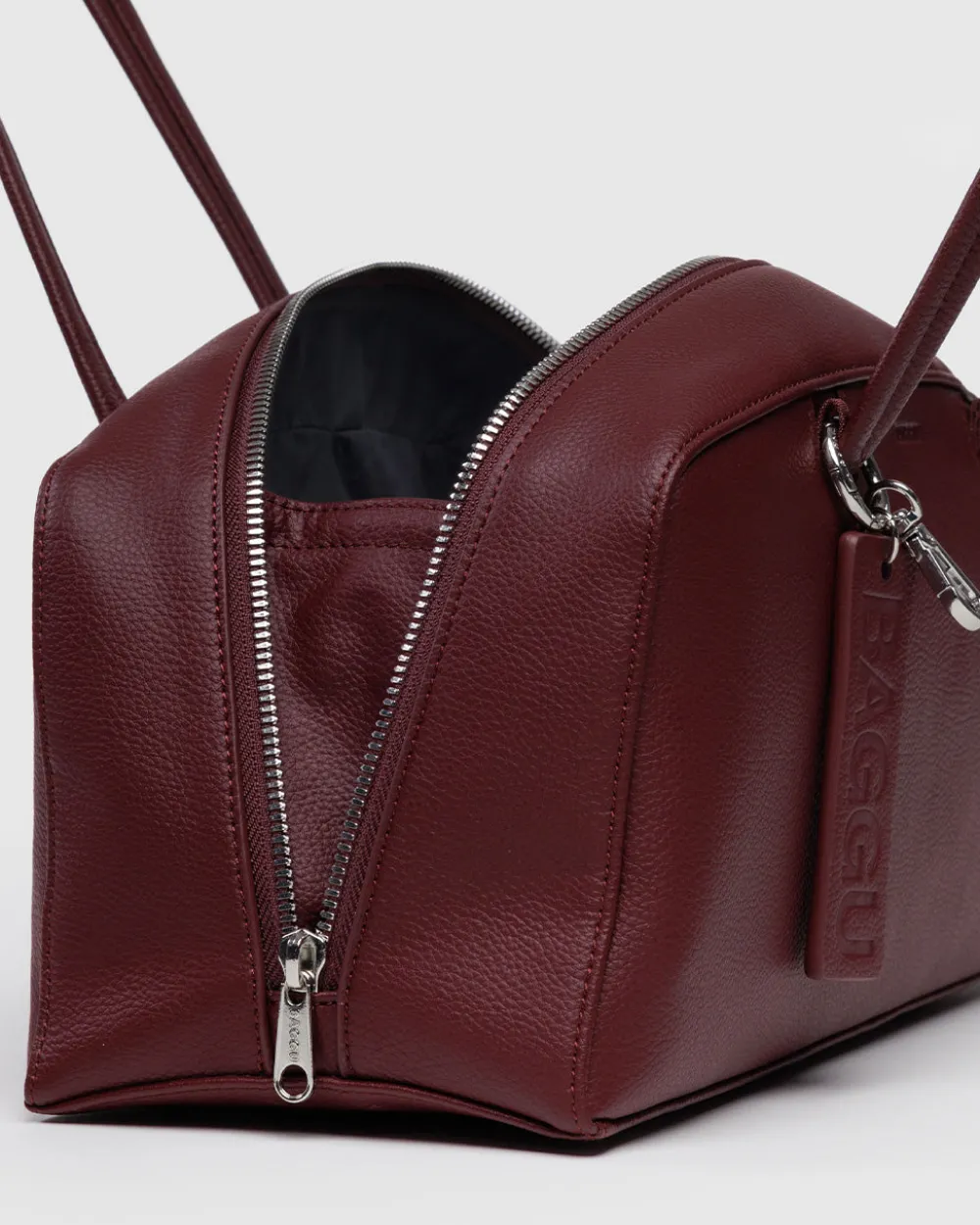 Baggu Recycled Leather Bowler Bag - Mahogany^ Bags