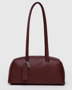 Baggu Recycled Leather Bowler Bag - Mahogany^ Bags