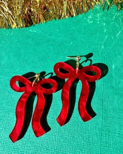 Not Picasso Red Bows Earrings^ Jewelry