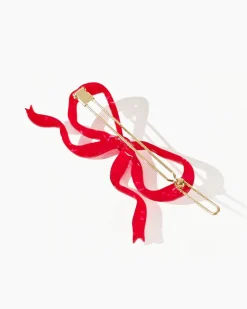 Hey Ricochet Ribbon Bow Clip - Red^ Hats + Hair