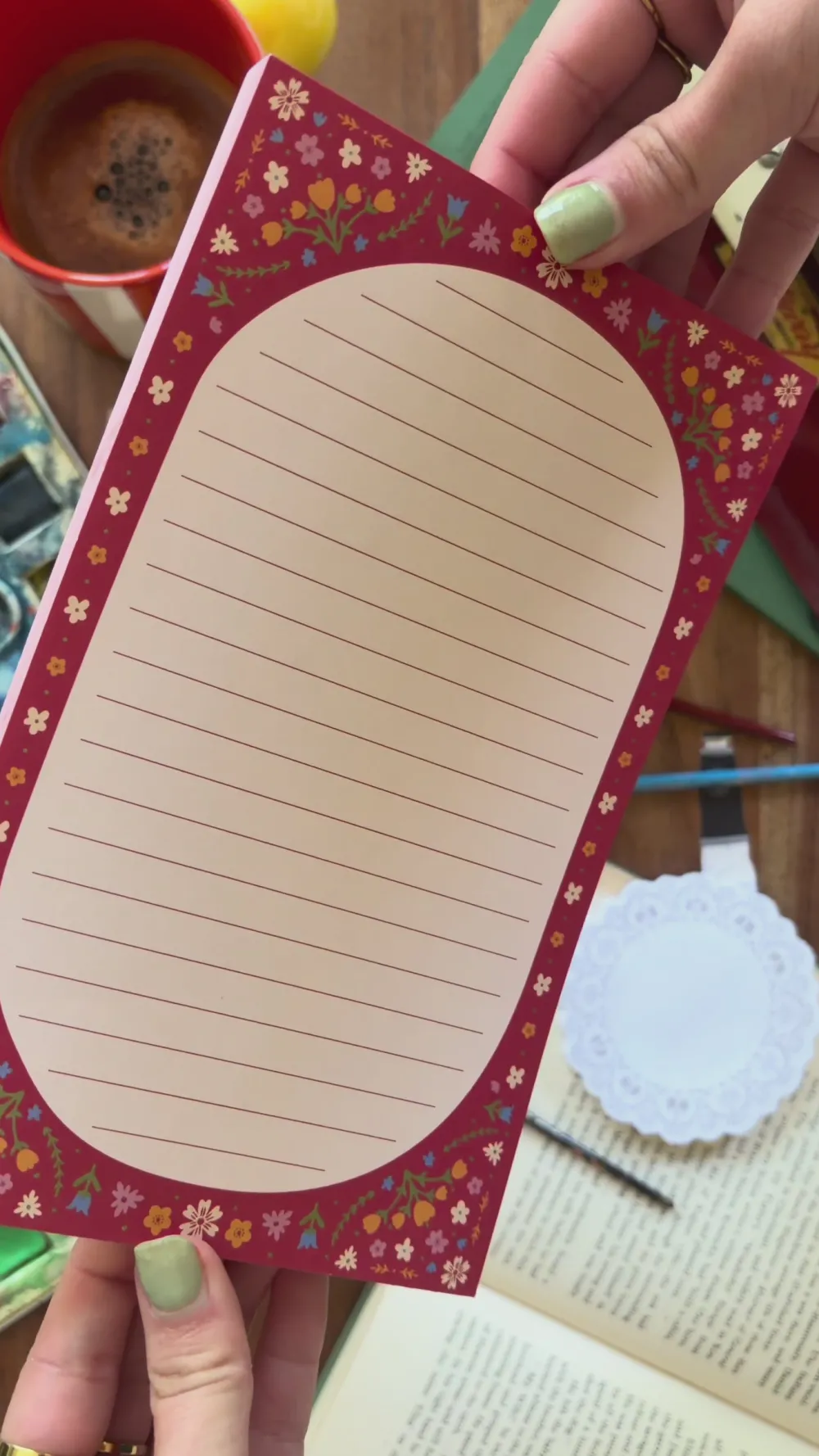 ban.do Rough Draft Large Notepad - Folk Floral^ Notebooks + Folders
